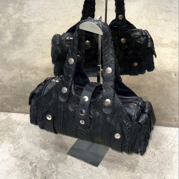 Chloe Handbags - Black Python Chloé Silverado